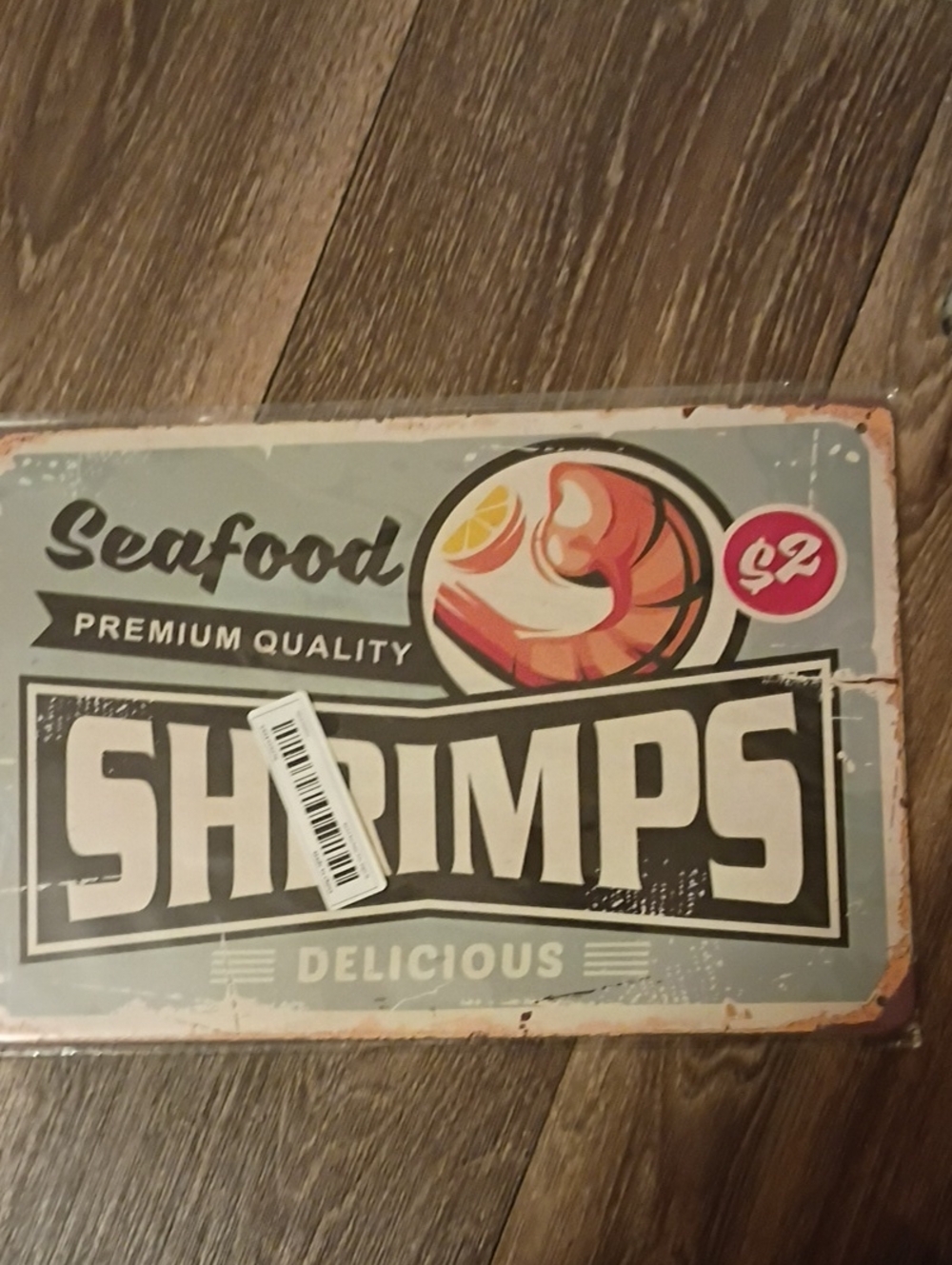 New Retro Shrimps Seafood Metal Tin Sign 8x12 Wall Decor